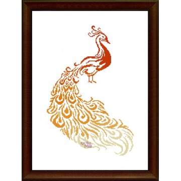 028. - Peacock in shades of...