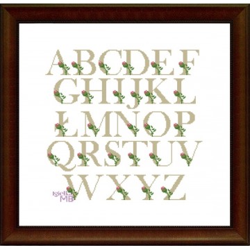 1110. - Alphabet with rose...