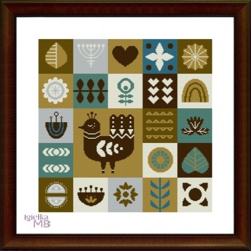 916. - Scandinavian sampler...