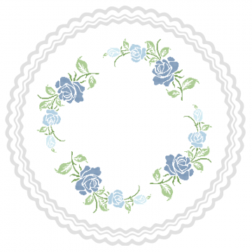 2476. - Napkin with roses...