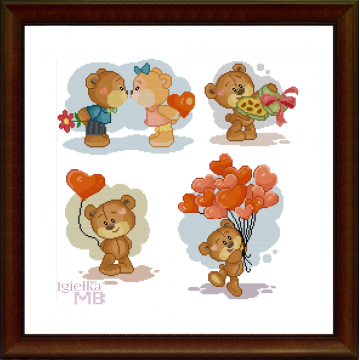 1297. - Teddies in Love II...
