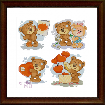 1296. - Teddies in Love I...