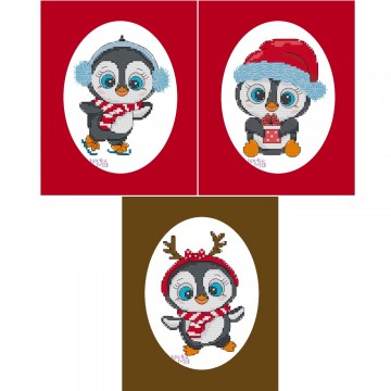 912. - Festive Penguin Trio...
